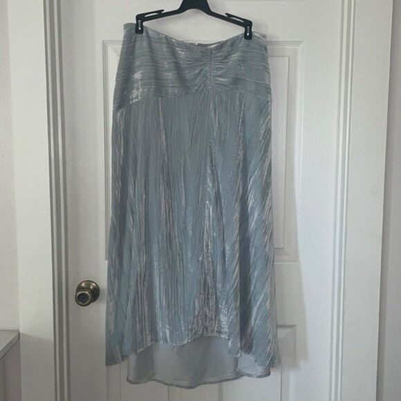 Vince Womens Size 8 Ruched Velvet Paneled Skirt - Picture 6 of 15